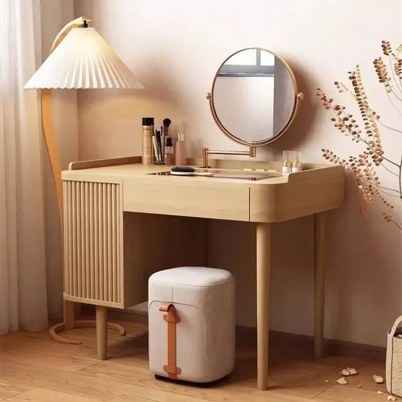 q^-Drawers Simple Makeup Vanity Desk Vintage Adult Europa Mirror Makeup Vanity Desk Cheap Corner Master Bedroom Furniture*.