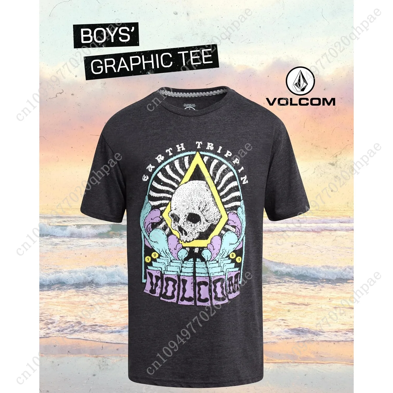Volcom Jungen-T-Shirt – kurzärmlige Grafik-T-Shirts aus Baumwollmischung für Jungen – coole, lässige Grafik-T-Shirts