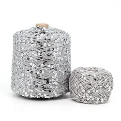 50G Ball Golden Silver Sequin Yarn Sparkle Glitter Knitting Lurex Crochet Thread for DIY Sweater Bag Craft