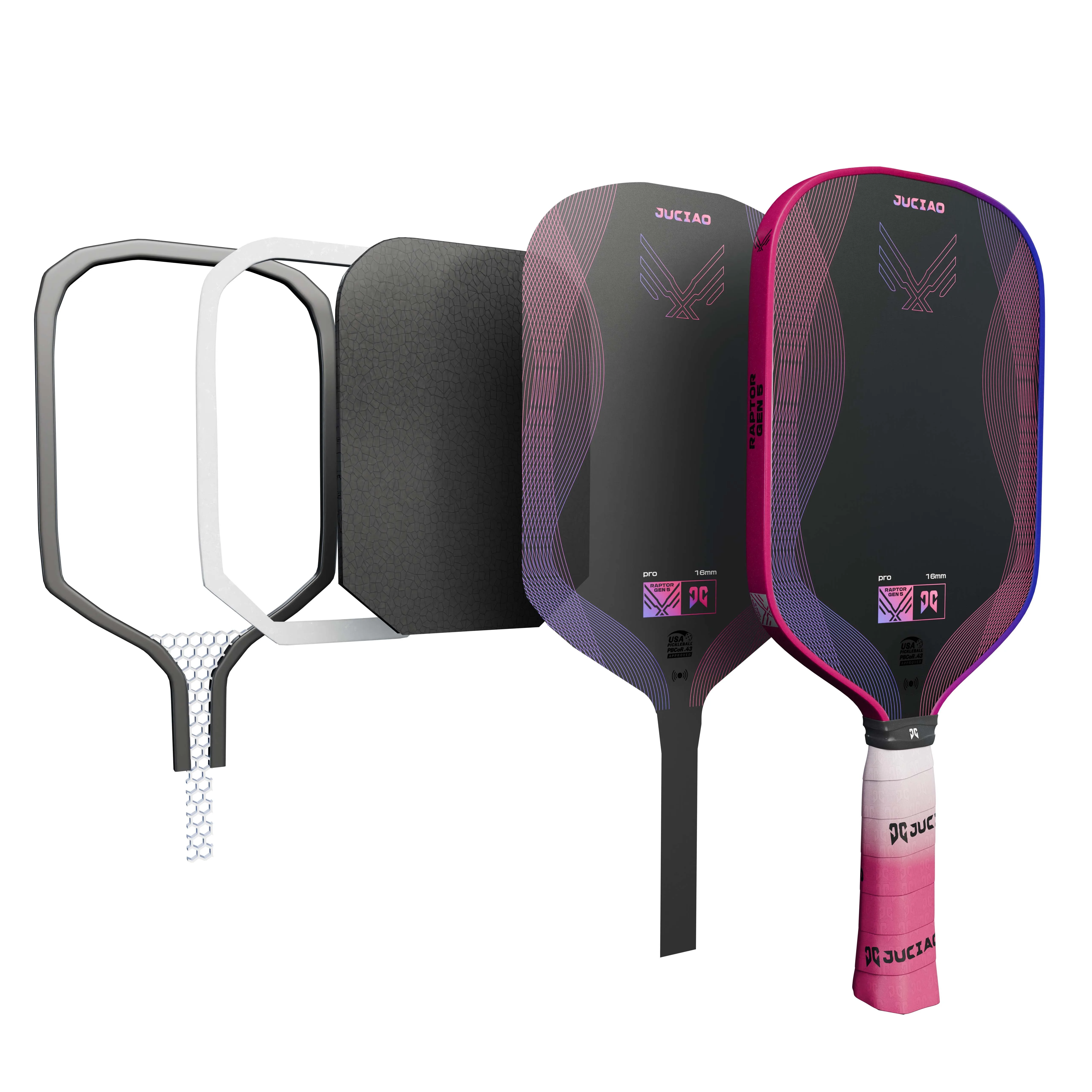 Custom GEN5 GEN5.5 EPP Foam Core T700 Raw Carbon Fiber Rough Surface Pickleball Paddle