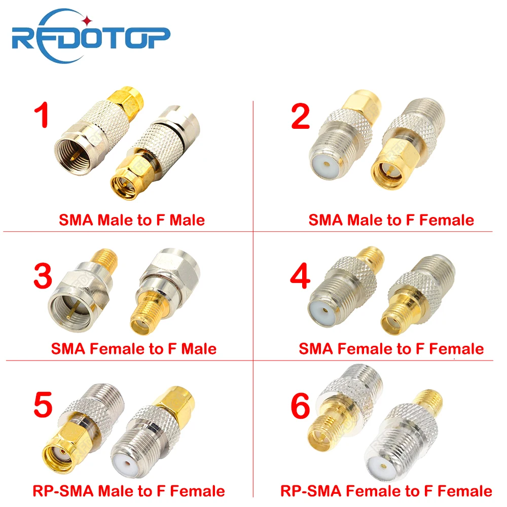 2 יח'\חבילה f סוג כדי מתאם cctv vedio ישר ממיר מצופה זהב sma כדי F סוג מחבר פליז