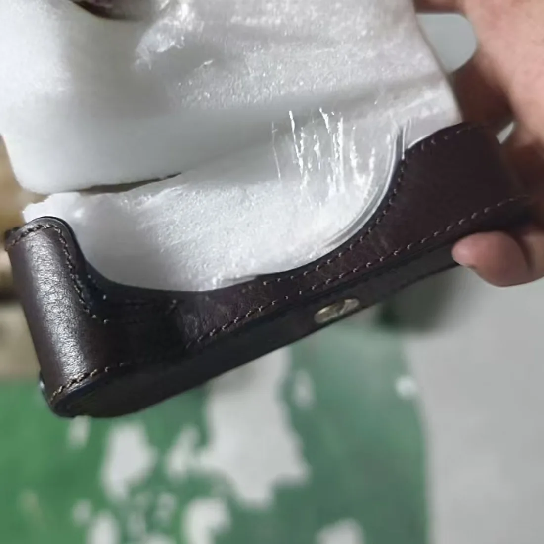 Capa de couro genuíno para câmera canon m6 m62 mark ii, alça para body, meia bolsa para câmera dslr