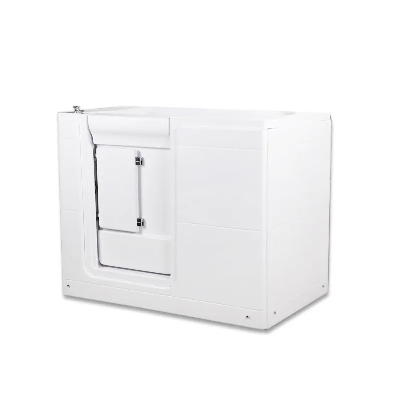 Door-opening walk-in bathtub, disabled sitting bubble-type small apartment household with door bathtub