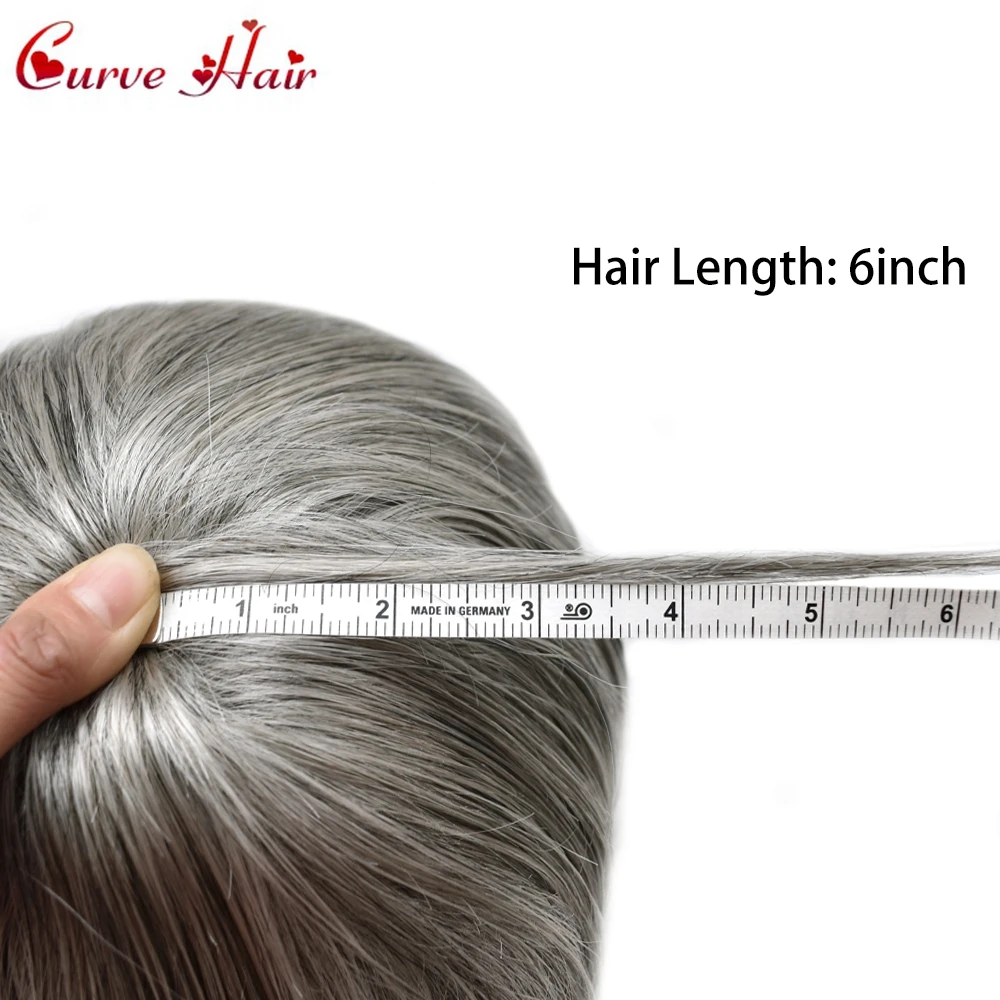 PU Toupee untuk pria pengganti rambut manusia sistem rambut pria 0.10MM wig rambut prostesis rambut pria Poli wig untuk pria