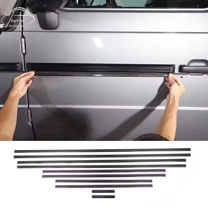 High Quality Car Accessories 10PCS Carbon Fiber Side Body Moldings For 1998-2018 Mercedes G-class W463 G500 G55 G63