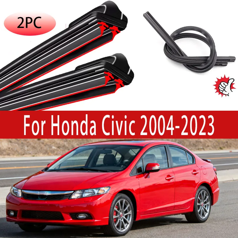 

Front Wiper Blades For Honda Civic 2004-2023 2018 2019 2020 2021 2022 2017 Windscreen Windshield Window Auto Accessories 24"+19"