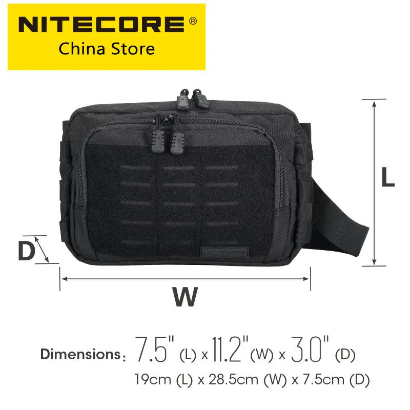 NITECORE NUP30 Sling Bag Tactical Crossbody   600D Nylon Commute Pack  Multi-Purpose Utility Pouch Molle System for Men Women