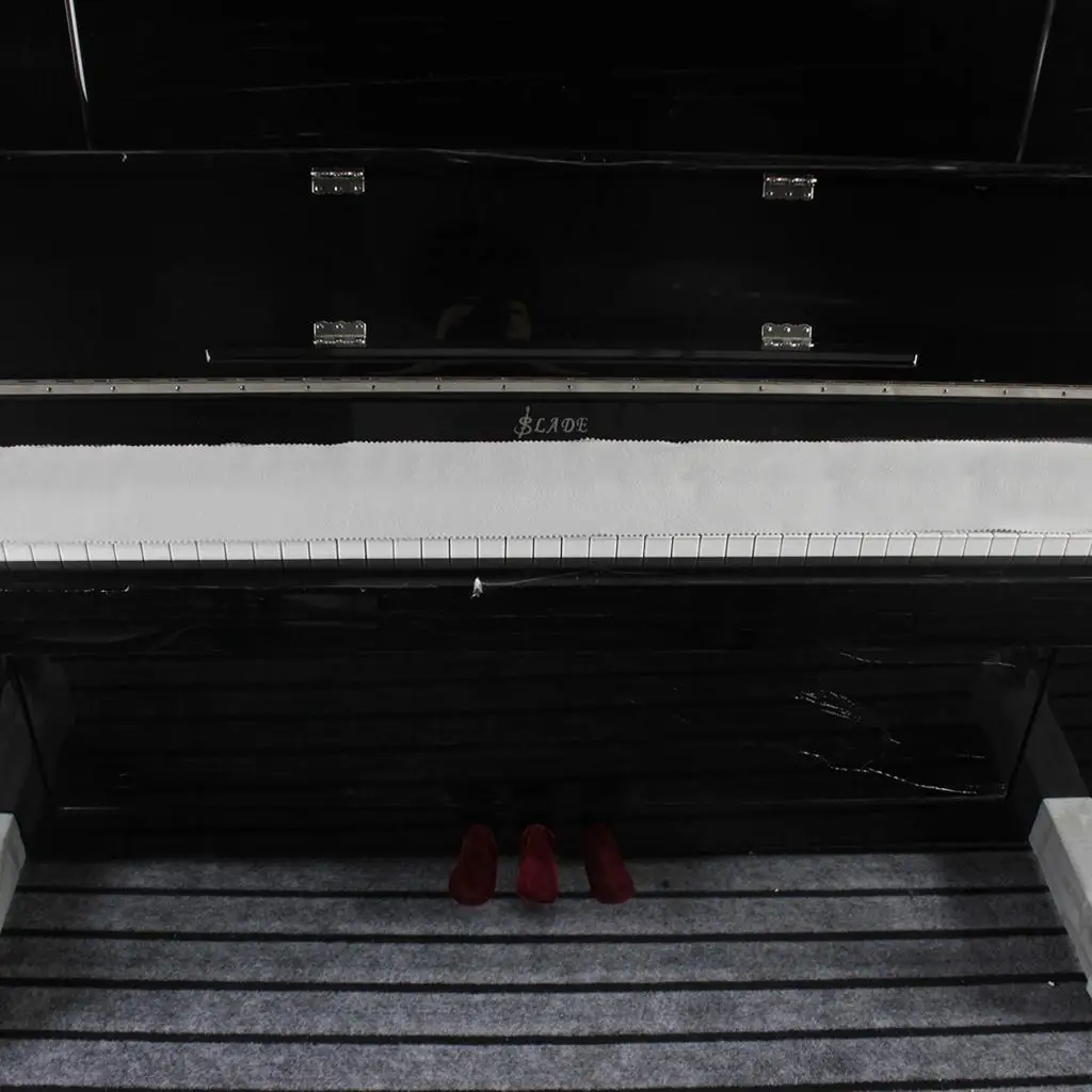 Wool Piano Key Cover Cloth- Soft Keyboard Felt- Beige/Red/Pink