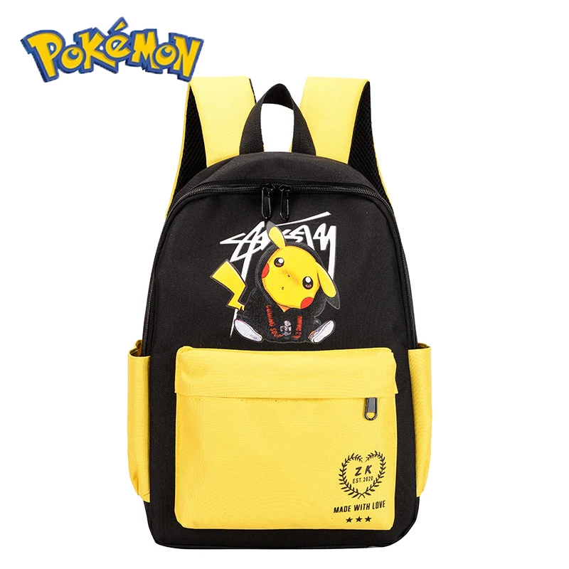 Pokemon Pikachu Backpack Anime Cartoon Bookbags Big Pocket Monster Capacity Travel Bag Teenagers Schoolbag Storage Bag Gift