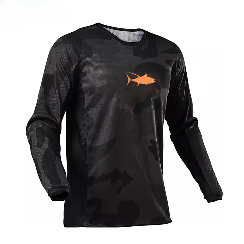 Imagem -04 - Camisas de Pesca de Manga Longa para Homens Proteção de Desempenho Personalizada uv Upf Quick Dry Roupa do Esporte ao ar Livre