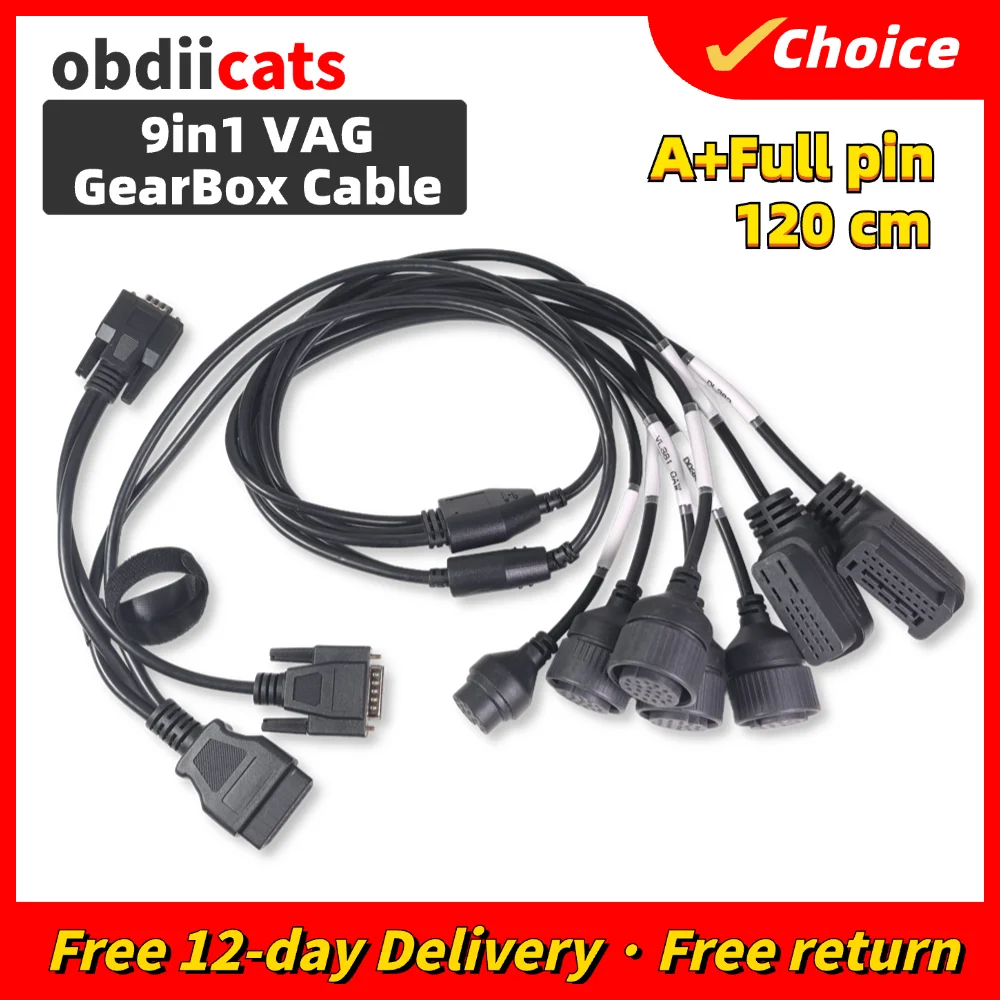 New Gearbox Cable Diagnostic Cable Adapter for VAG For DQ250 DQ200 DQ380 DQ500 VL381 VL382 DL501 Diagnostic Connector 9IN1  Cabl