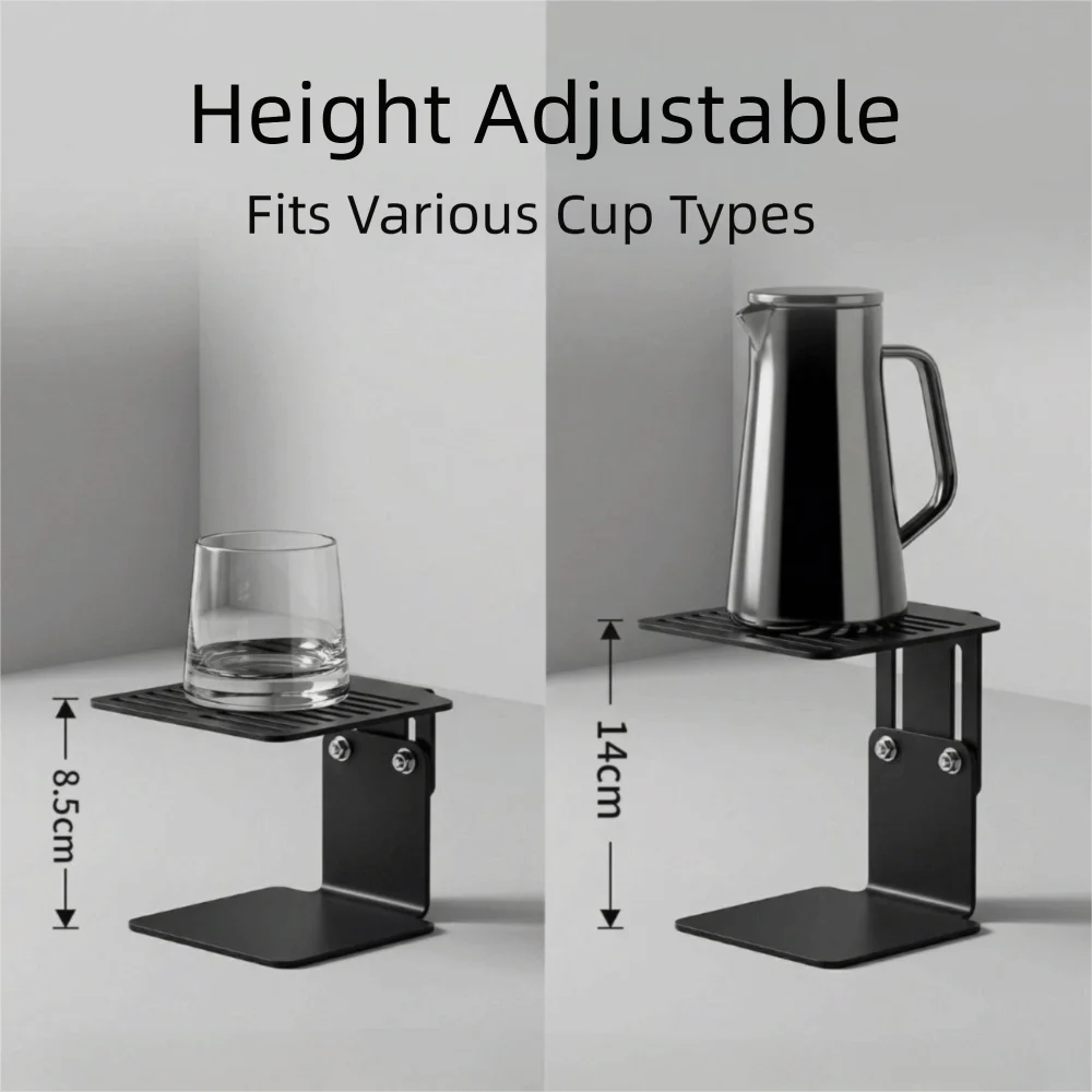 Adjustable Height Coffee Scale Stand Carbon Steel Hollow Drainage Coffee Electronic Scale Bracket Stable Base