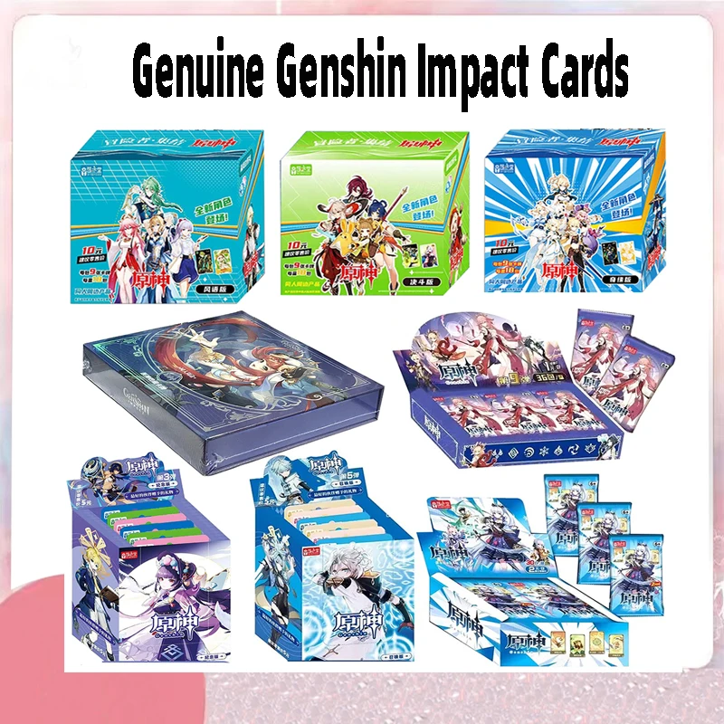 2023 Genuine Genshin Impact Cards Anime Figure Genshin Impact Aether Jean Lisa Lumine MSR Collection Card Children Toys For Gift