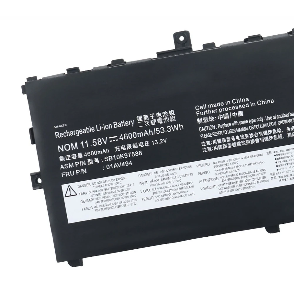 SHUOZB 01AV494 01AV430 Battery For Lenovo Thinkpad X1 Carbon 5th 2017 6th 2018 Series 01AV429 01AV431 SB10K97587 SB10K97586