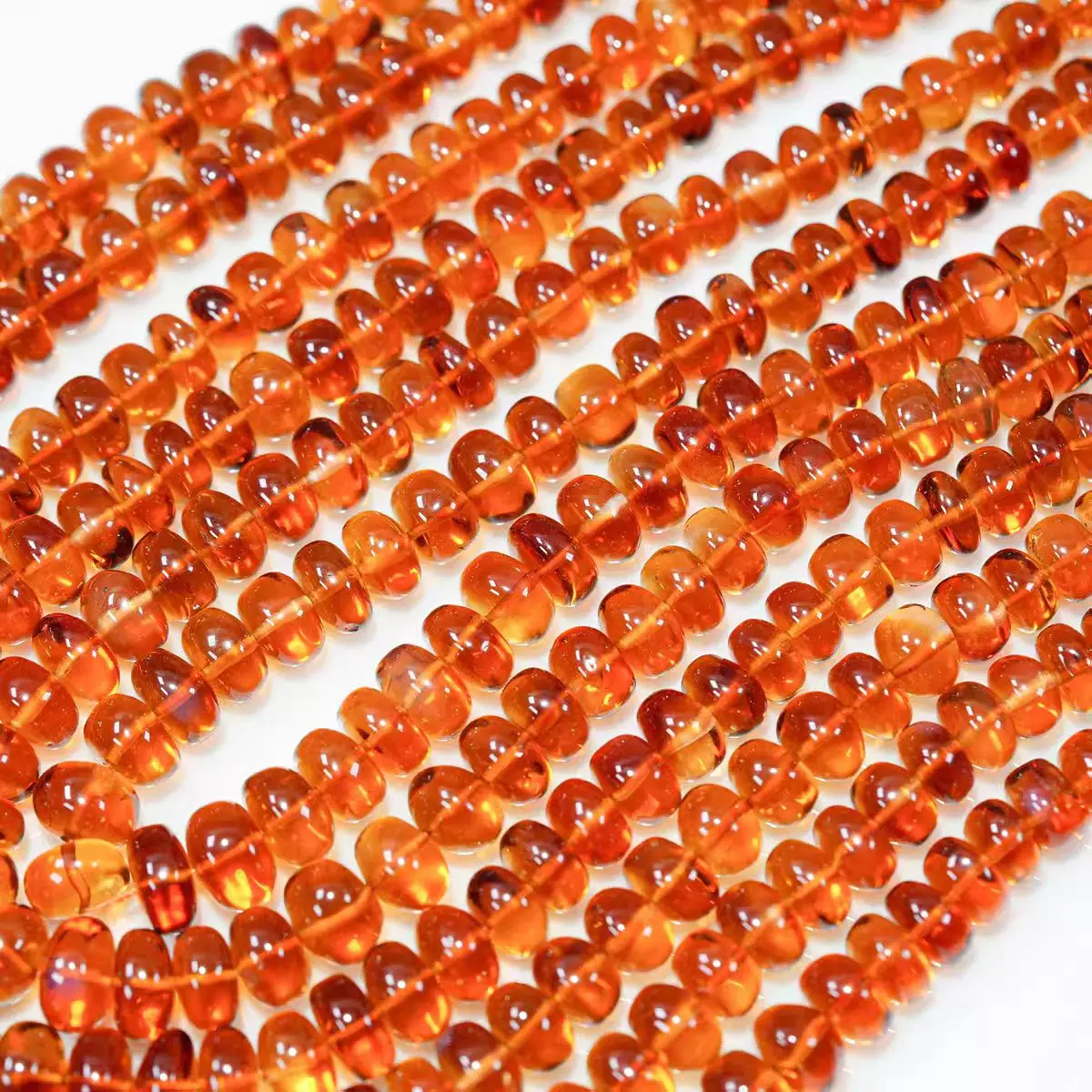 7A  Golden-Red Citrine Beads 4-6mm Necklace Strands for Jewelry Making Wholesale FPPJ Intense Color