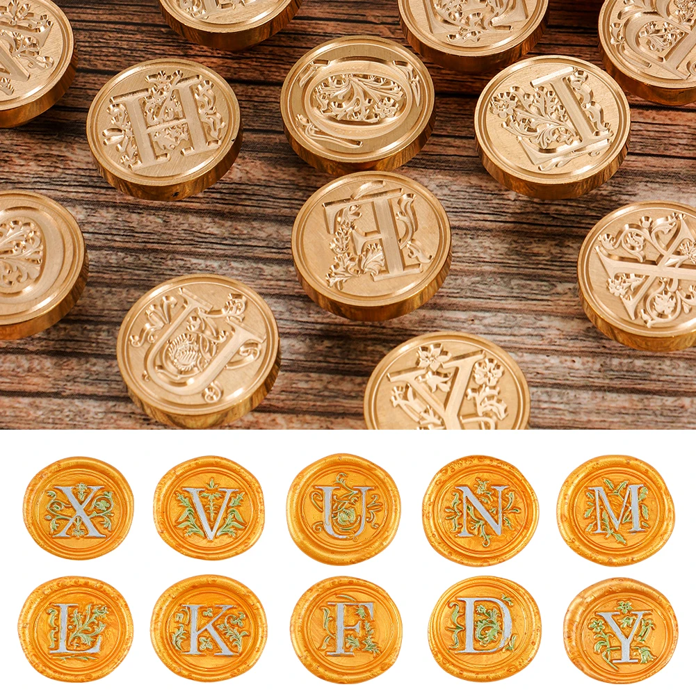 26 Curlicue European Letter Seal Head Wax Seal Stamps Metal Head DIY Stamp Envelope Wedding Invitations Sealing