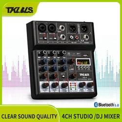 TKL KS-4 Professional 4 Channel Mixer DSP 48V Phantom Power  Bluetooth USB Mixing Console Performance