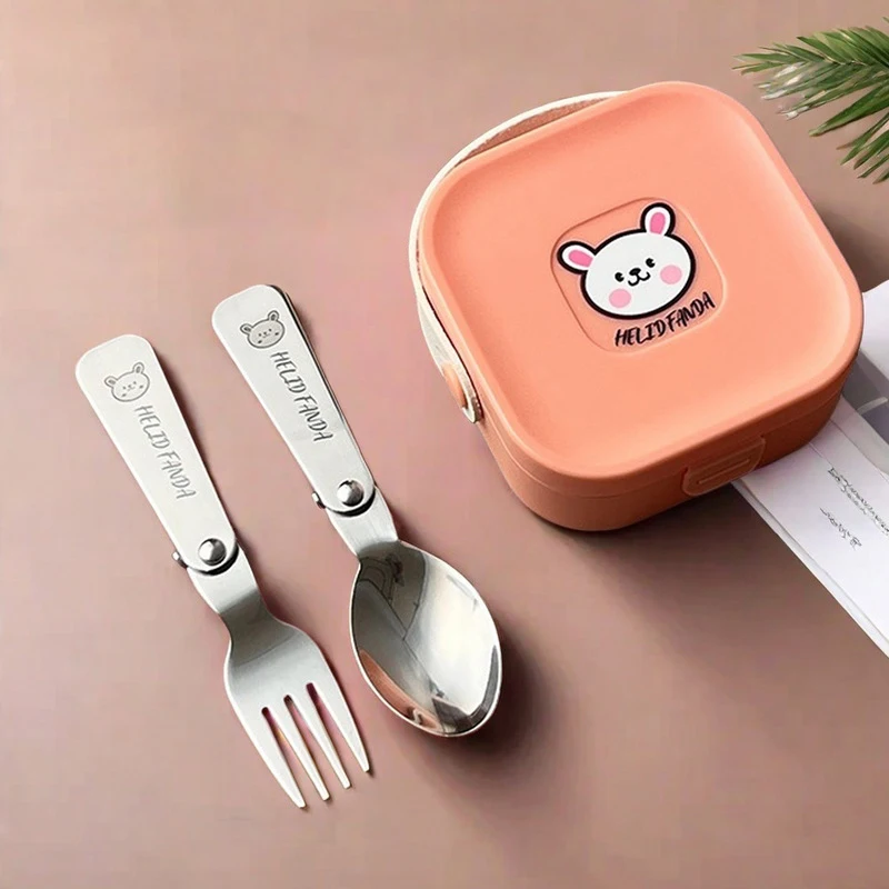 304 الفولاذ المقاوم للصدأ للطي إيري مجموعة قابلة لإعادة الاستخدام المحمولة شوكة ملعقة عيدان أواني الطعام نزهة أدوات المائدة القابلة للطي غسالة صحون آمنة #4