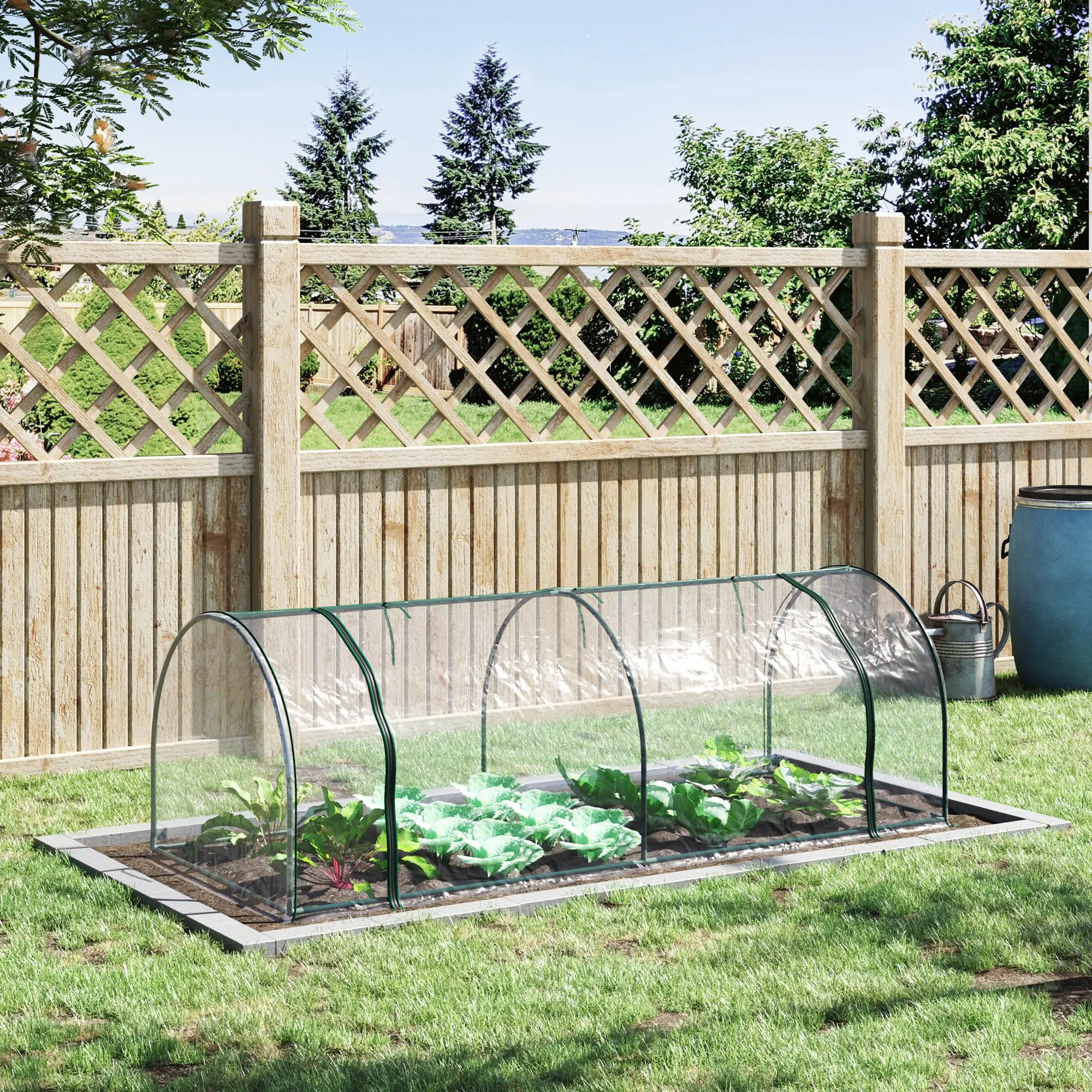 Outsunny Kas 250X100X80 cm voor plantenteelt op het tuinterras
