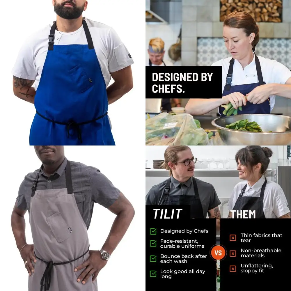 

Premium Unisex Chef Apron with Pockets, One Size Fits All, Quality Design for Men and Women, Ideal for Kitchen Use