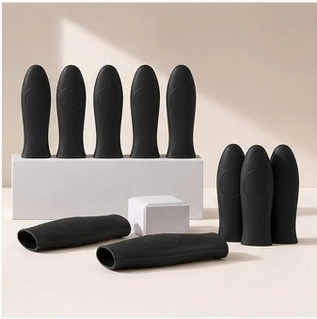 8Pcs Silicone Handle Covers for Pots and Pans Heat Resistant Non Slip Pan Handle Sleeve Cast Iron Skillet Frying Pan Griddle