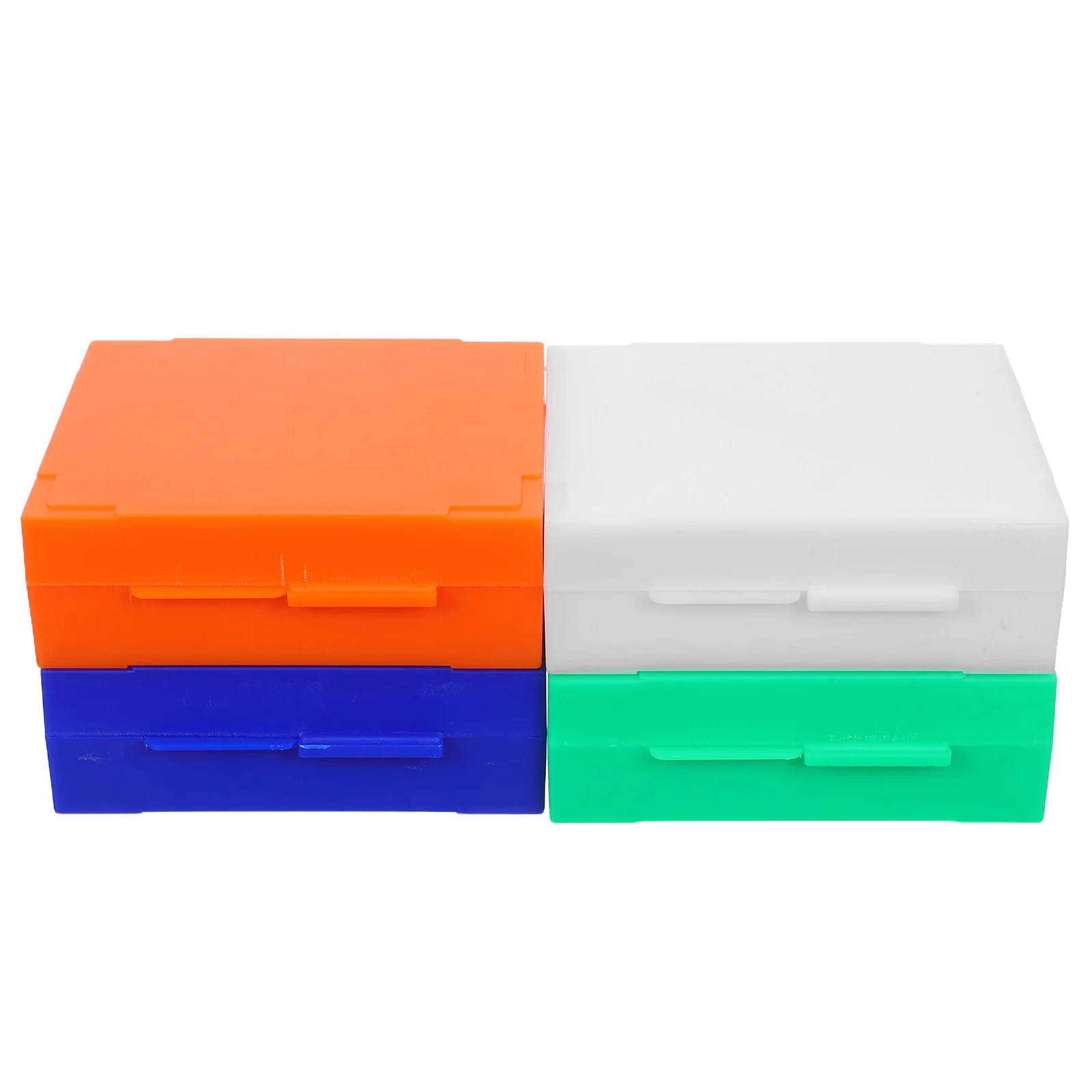 

4Pcs Microscope Slide Storage Box Plastic Reusable 25 Slots Laboratory Slide Holder Organizer for Microscope Accessories