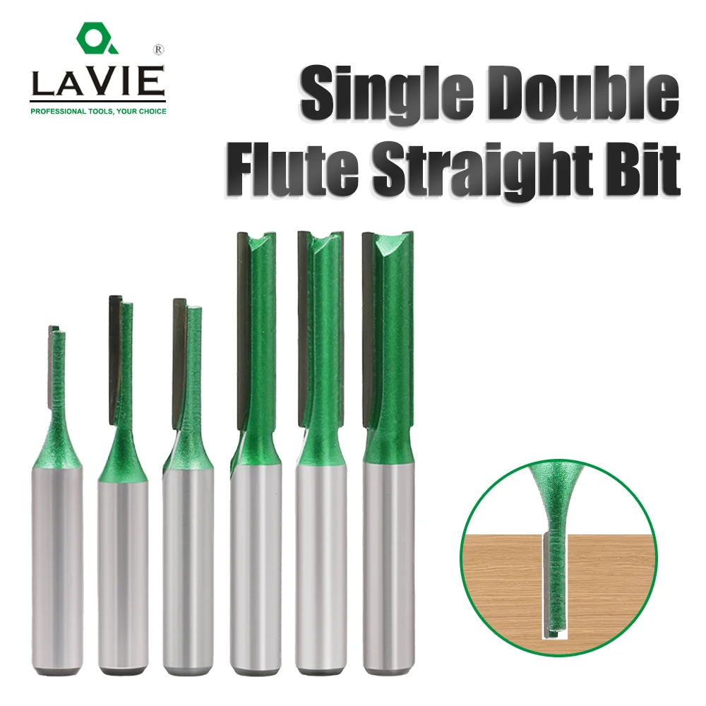 

LAVIE 6Pcs 8mm Shank Router Bit Set 3-8mm Slotting Cutter Wood Milling Kit for CNC Engraving & Edge Trimming C08002T