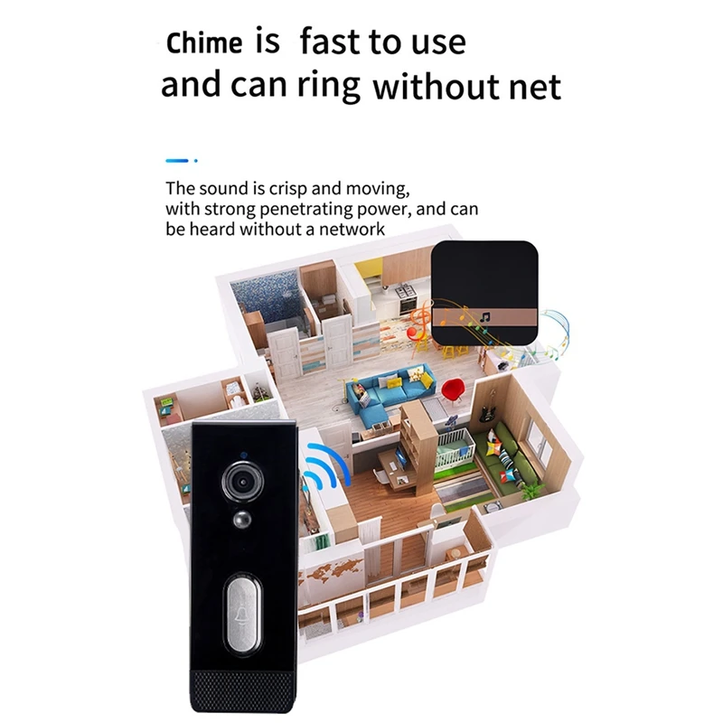 Tuya Smart Home Doorbell Camera Waterproof Wifi Video Intercom 1080P Outdoor Security Protection Two Way Audio UK PLUG B