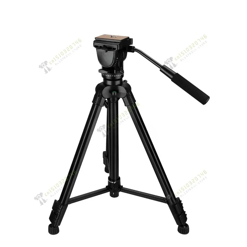 

Black hydraulic gimbal photography tripod, tripod 1.64m load-bearing 6kg