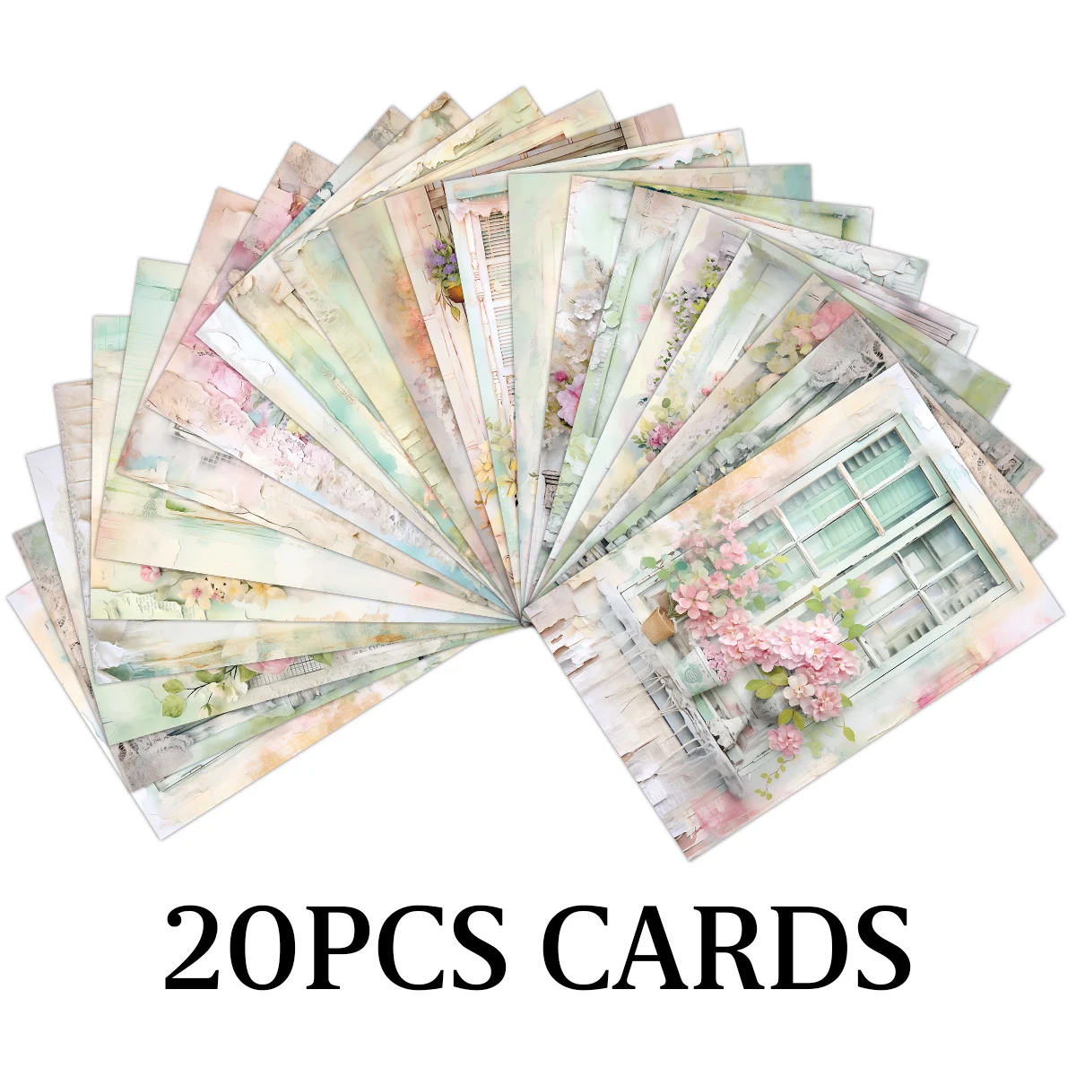 20 Buah Kartu Pos Kolase Seni  - Art Craft Gallery ulasan dan harga