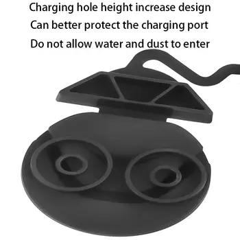 Nový vodotěsný kryt nabíjecího portu pro Tesla Model 3/Y, příslušenství, silikonový chránič nabíjecího portu, dešťová podložka, viditelná 10 nejlepší prodej Kryt nabíječky pro Teslu Model 3 - №8