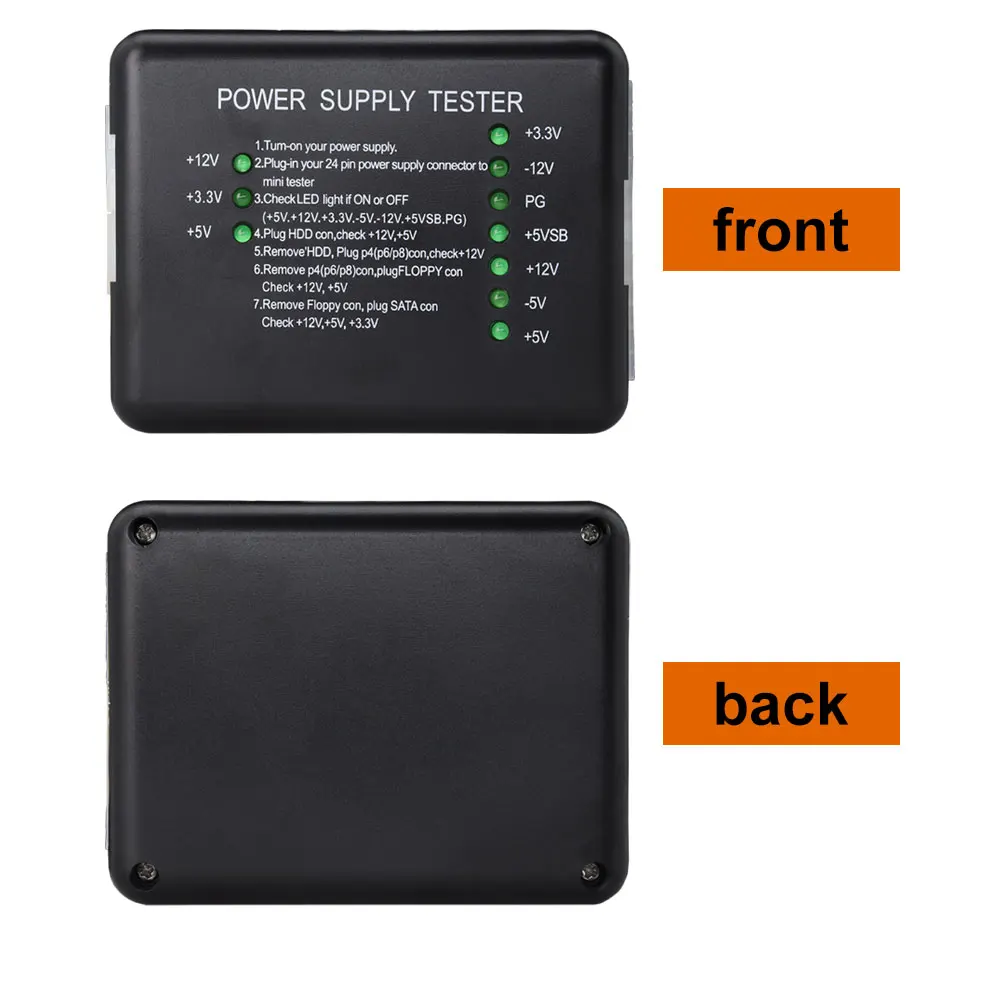 Computer Power Supply Tester ATX Power Supply Diagnostic Computer Chassis Power Supply Tester ATX-Connector