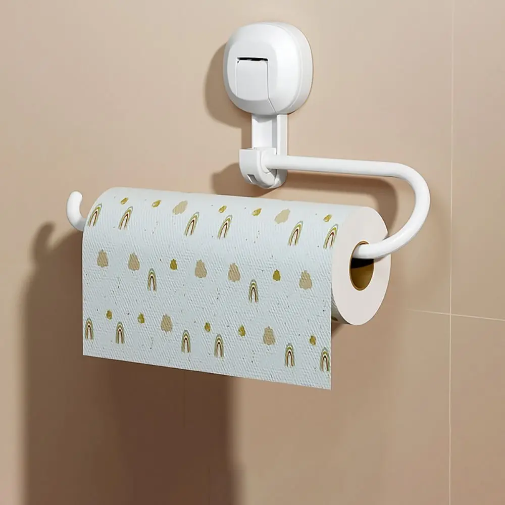 Multifunctional Suction Cup Paper Towel Holder Multi-purpose Modern Simplicity Paper Roll Holder No-punch Waterproof