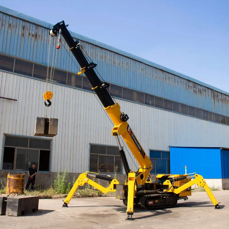 Crane Spider Mini Remote Control Berkualitas Tinggi 3 Ton untuk Segala Medan Luar Ruangan