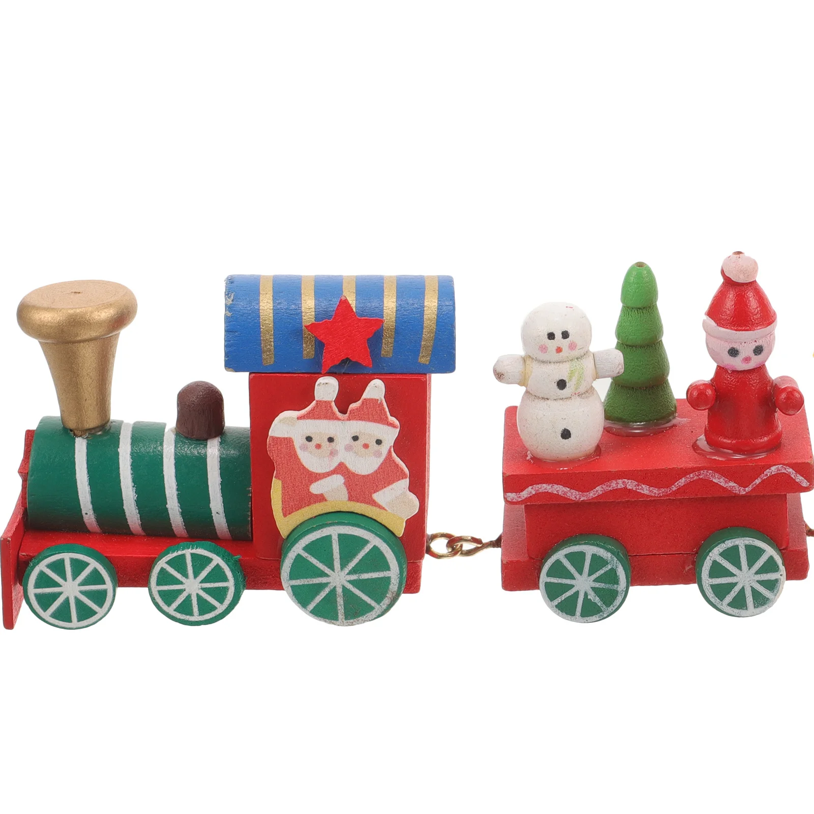 

Wooden Train Crafts Miniature Christmas Decor Small Ornaments MDF Child Decoration