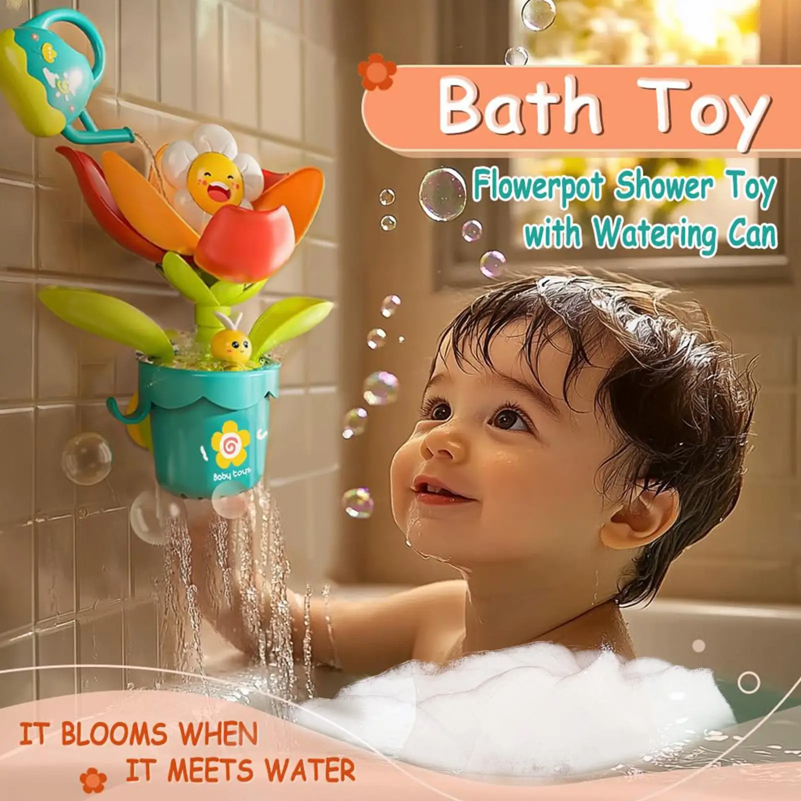 

Sunflower Sprinkler Baby Water Toys Interactive Water Sprayer Pool Games Indoor Bath Tub Toys for Boys girls Kids Toddler