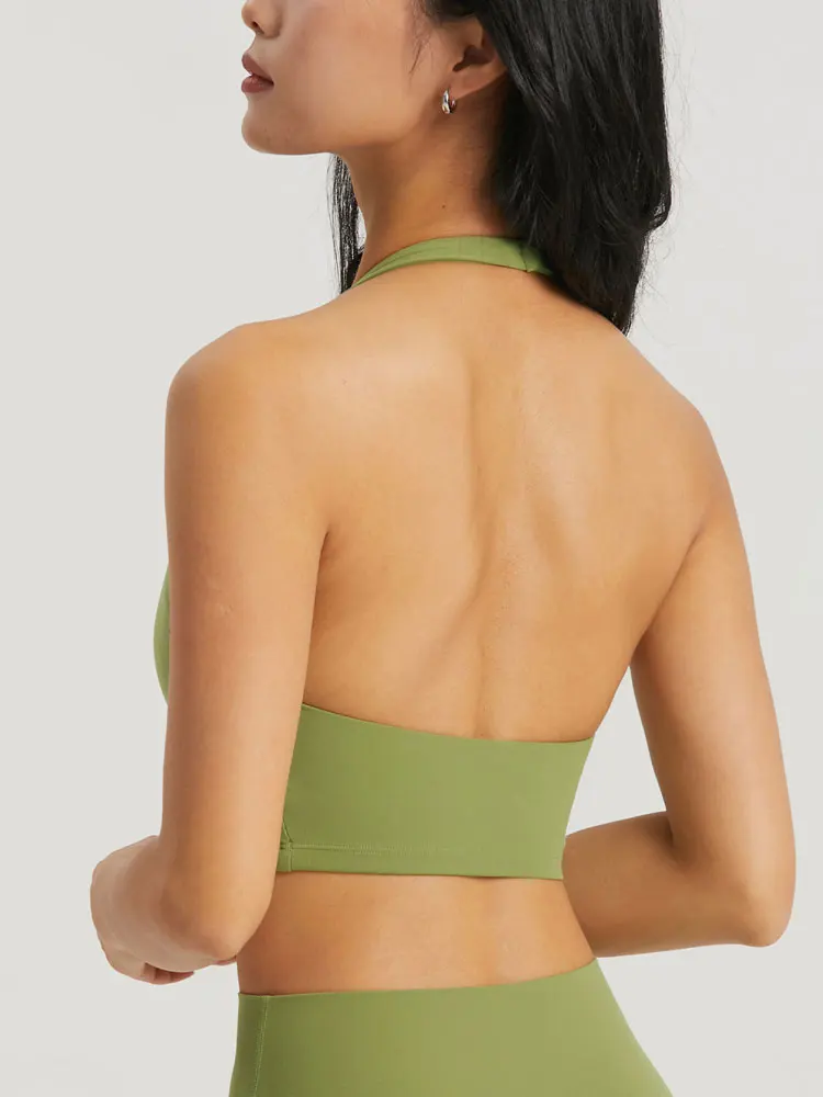 INLUMINE-Sujetador deportivo con espalda descubierta para mujer, ropa interior Sexy de licra, chaleco de Yoga de secado rápido, medias de entrenamiento