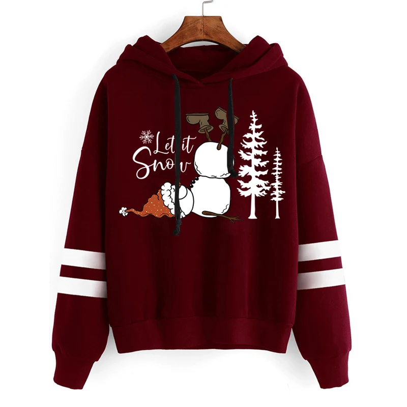 Engraçado natal boneco de neve gráfico masculino feminino hoodies moda criativa confortável pulôver topo solto casual manga longa roupas