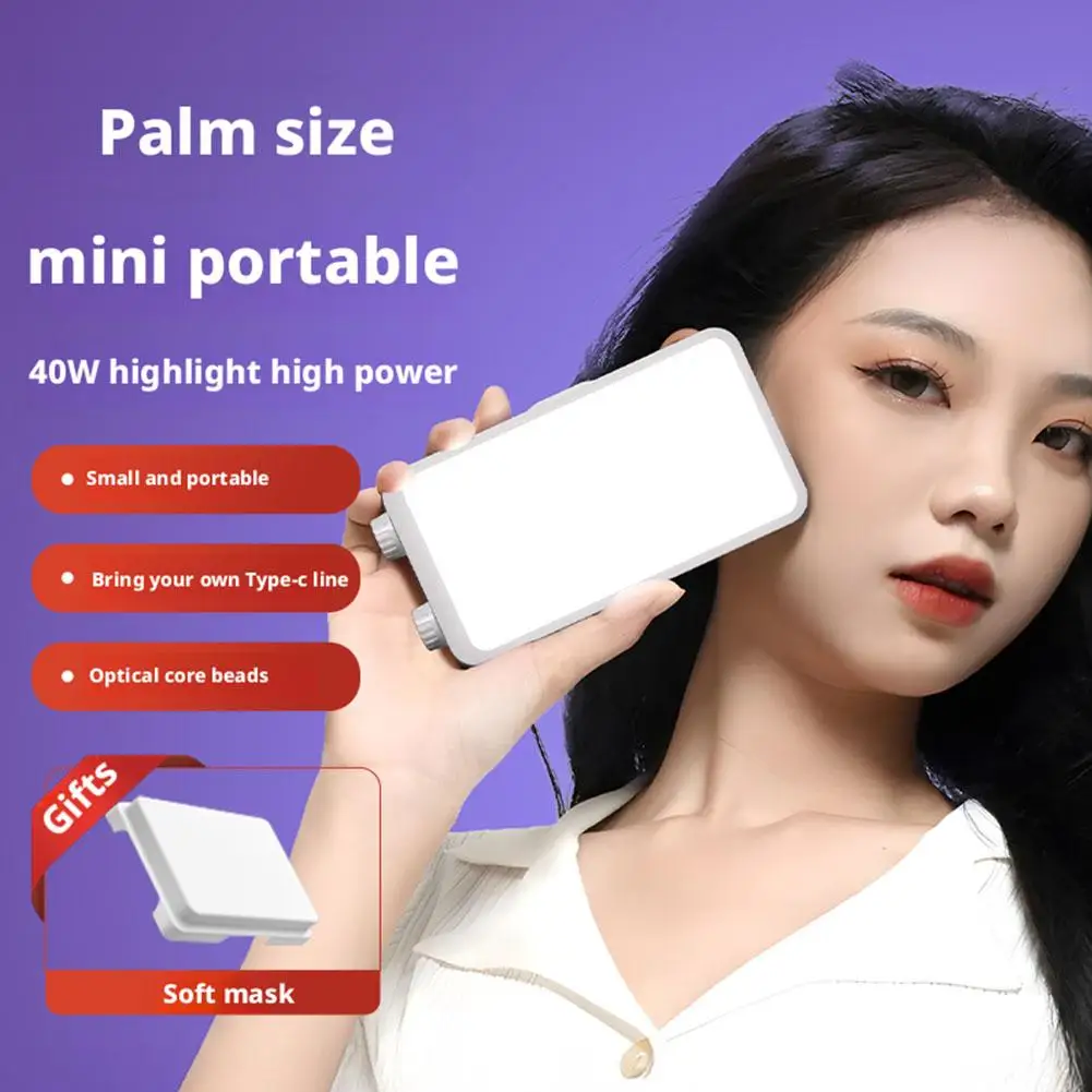 40W LED Camera Light 2500K-9000K Bi-Color 4400mAh Video On Portable Photography With Light Light Camera Lamp Handle CCT G1D6