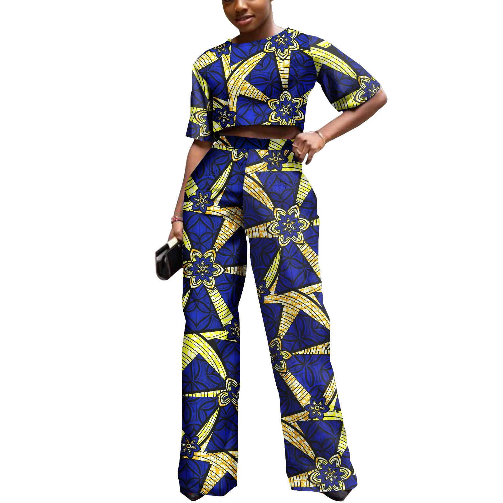 

Traditional African Wax Print Shirt and Pant Set for Women casual Dress Elegant African Clothes Women Dashiki