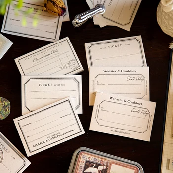 Yoofun 50 ورقة خمر مذكرة القرطاسية مذكرة منصات للمدرسة مكتب قصيرة ملاحظة المواد ل مجلة سكرابوكينغ DIY بها بنفسك