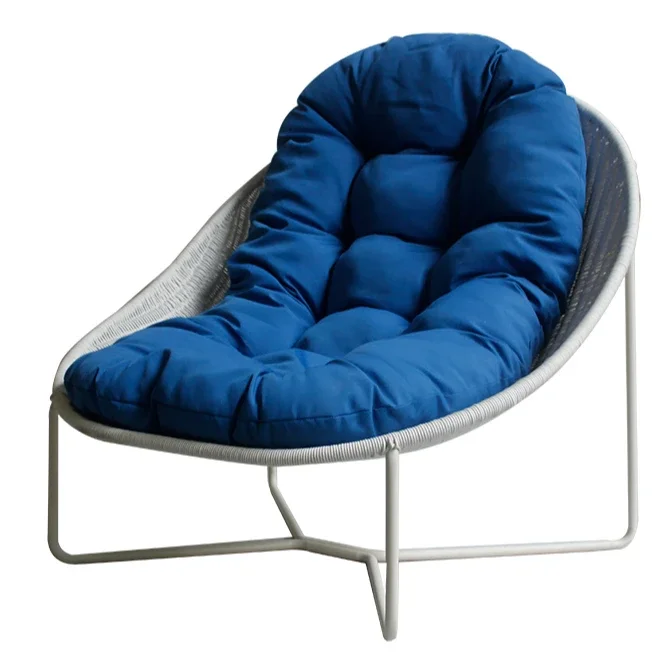 

Big size white wicker chairs acapulco aluminum frame chairs for courtyard and hotel