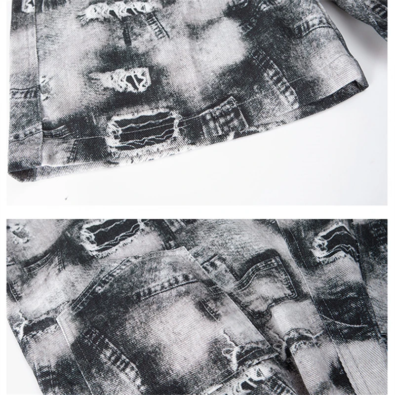 Kids Child Retro Hip Hop Streetwear Tank Top Denim Shorts y2k Clothing Set For Boy Harajuku Fashion Top and Bottom Clothes Suit