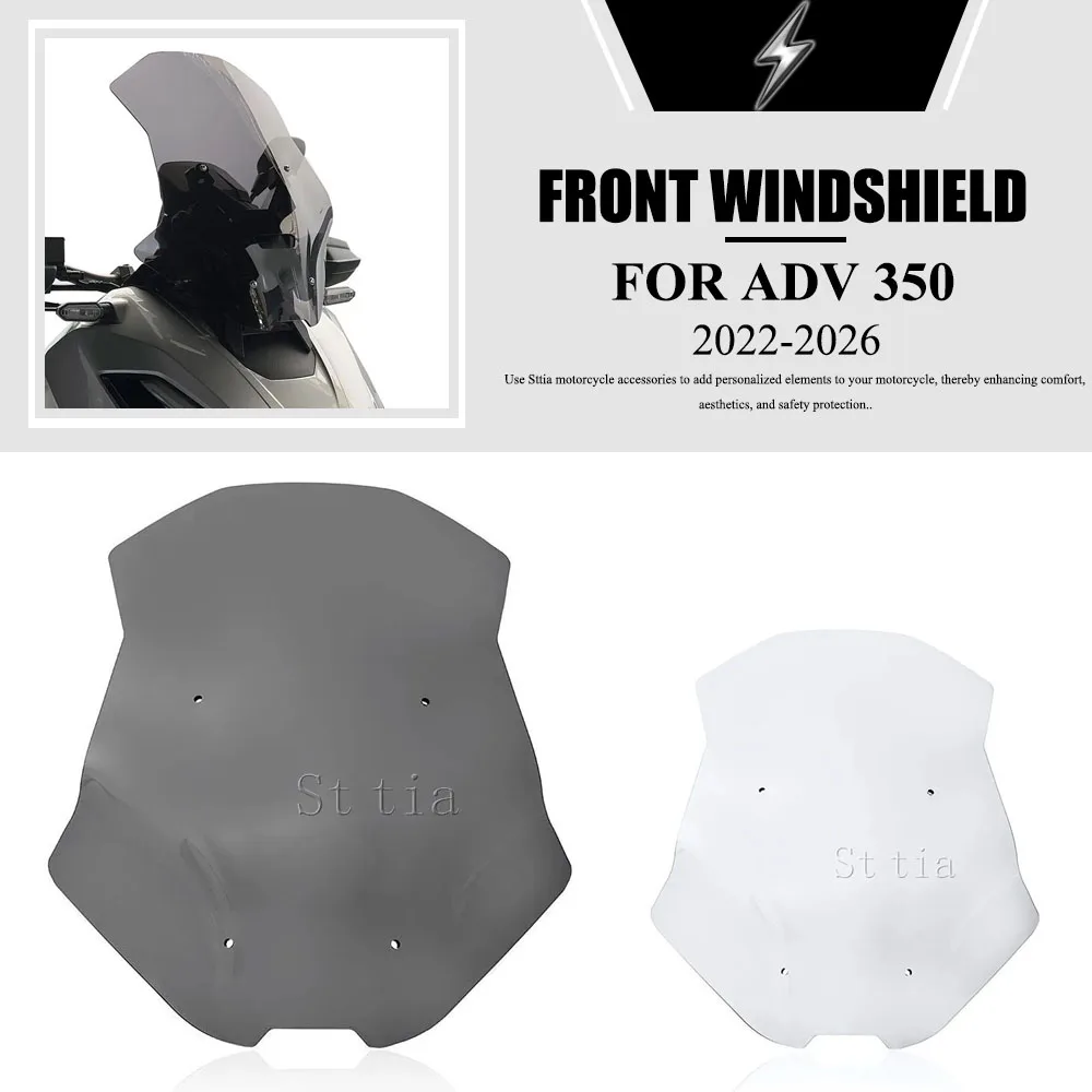 For HONDA ADV350 Adv350 adv350 2022 2023 2024-2026 ADV 350 Motorcycle Accessories New Windshield Acrylic Front Windshield Shroud