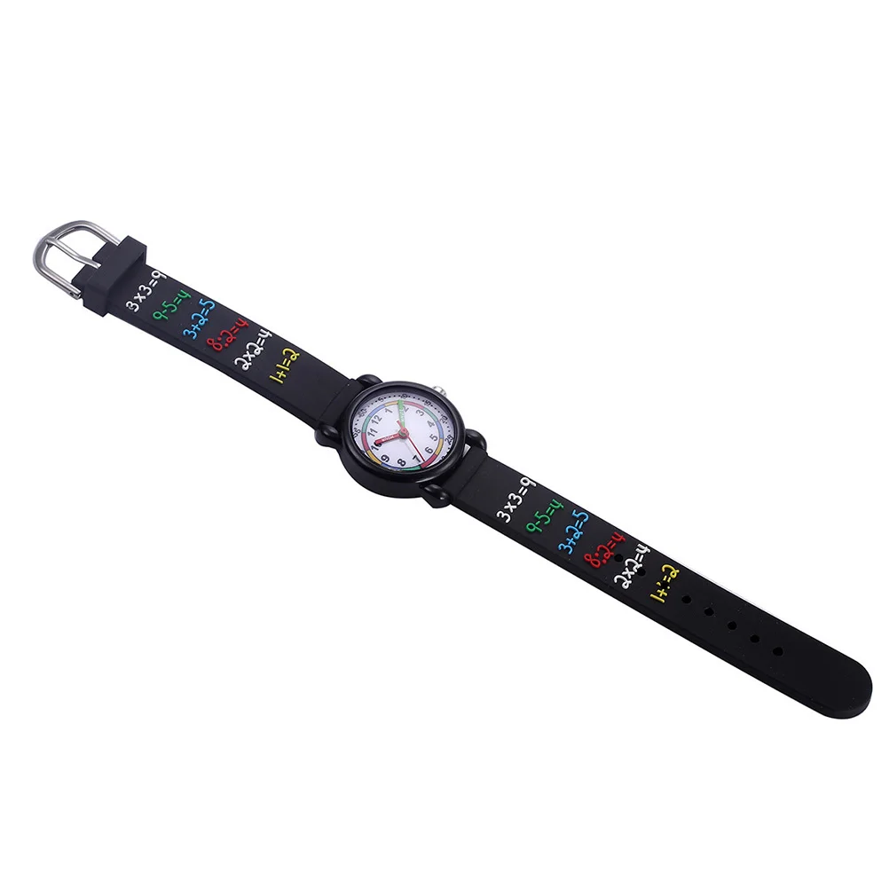 Kids 3D Cartoon Watch Black Waterproof Quartz Wristwatch For Children Creative Strap Students Accessories Kids Watch