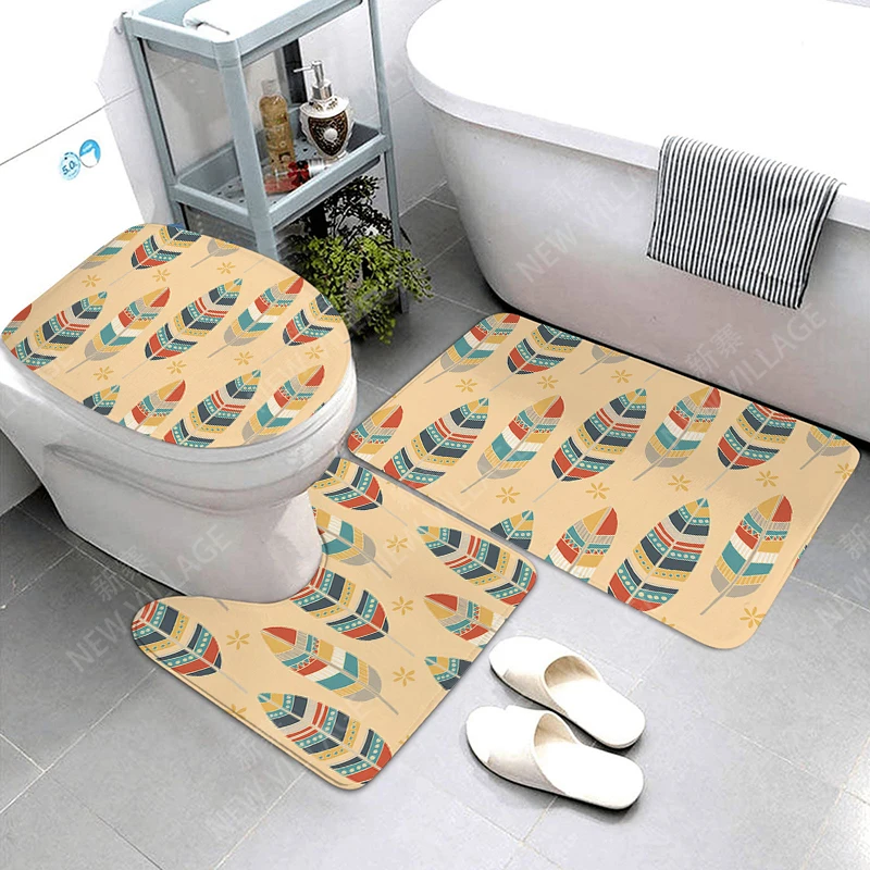 Anti-slip Bath Mats Bathroom Shower Mat Decor Absorbent Foot Mat Entrance Bathtub toilet rug Morocco vintage Persia boho Mandala