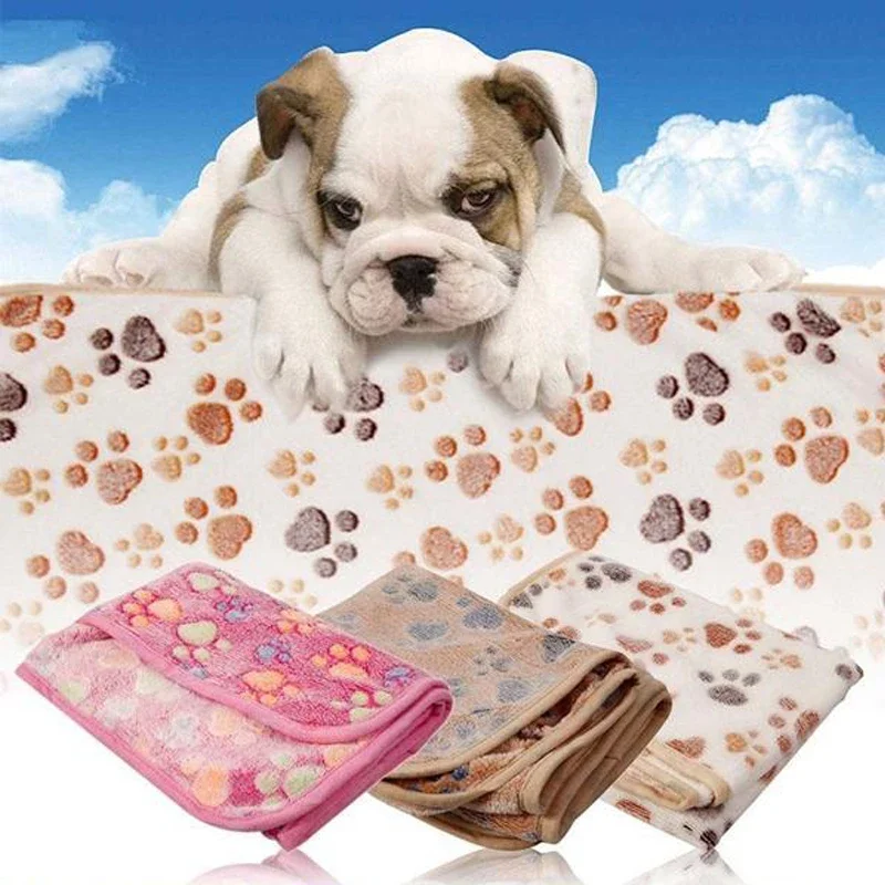 Pet Paw Printed Cat Dog Sleep Blanket Puppy Bed Cushion Mattres Fleece Soft Warm Dog Blanket S/M/L Pet blanket Dog cushion Puppy