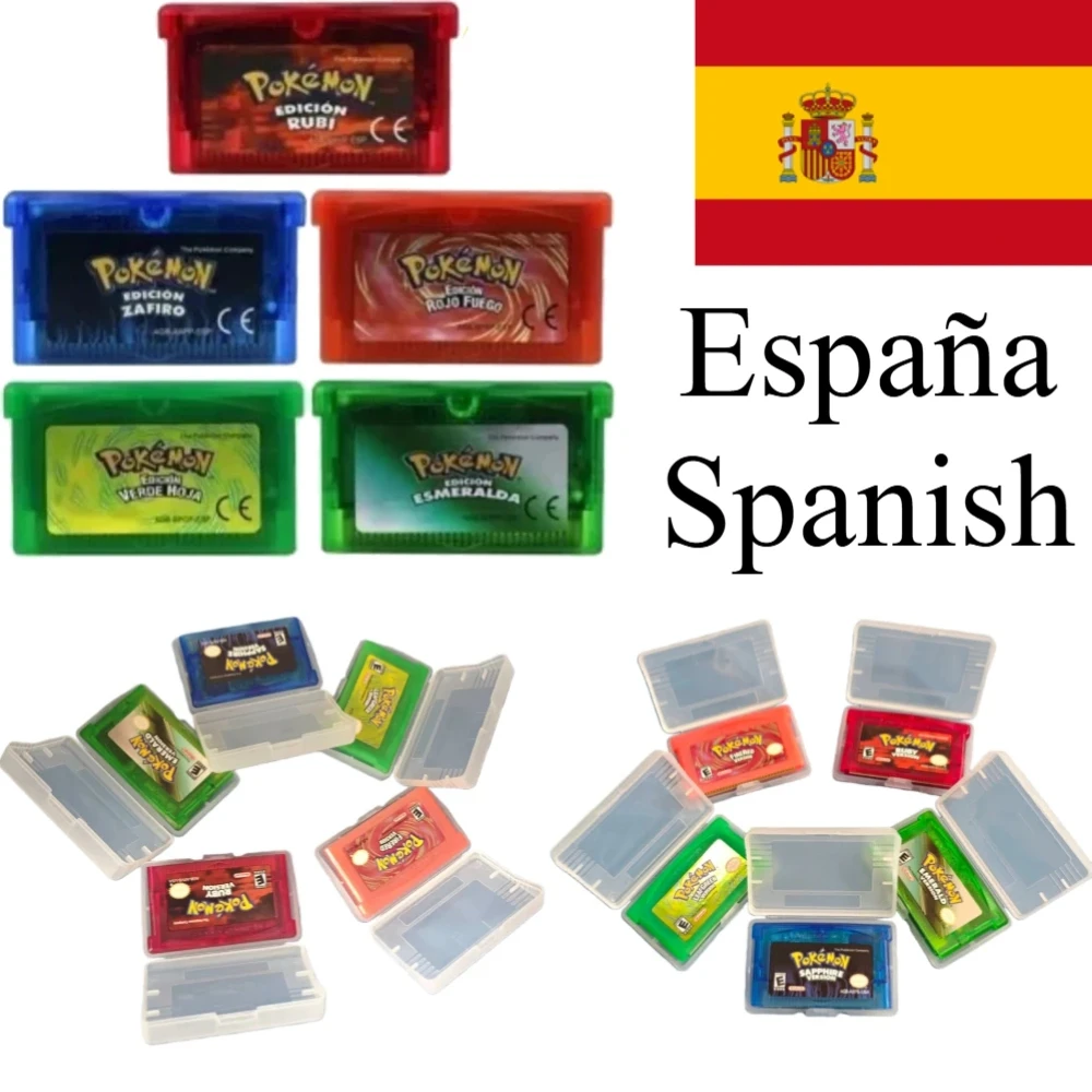 

Игровая карта для консоли GBA серии Pokemon, 32-битная, для игр Pokemon Emerald, FireRed, Ruby, LeafGreen, Sapphire