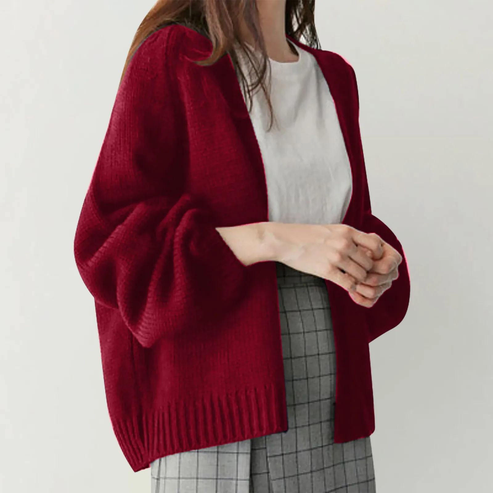 Manteau cardigan tout-en-un pour femme, document solide, tout-en-un, confortable, tendance de la mode, simple, décontracté, haut assressenti