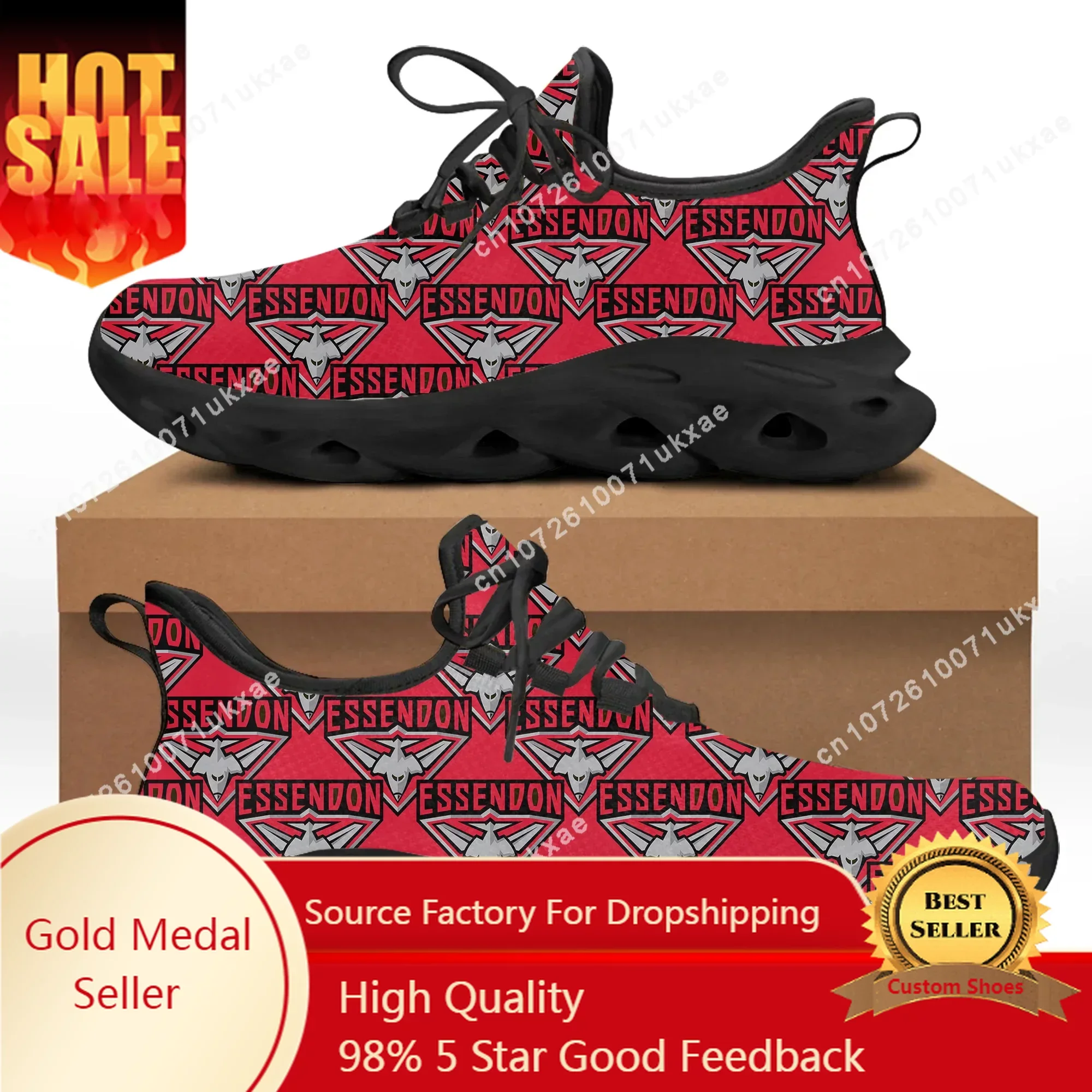 

Essendon Bombers Australian Football Flats Sneakers Mens Womens Sports Running Shoes High Quality DIY Sneaker customization Shoe